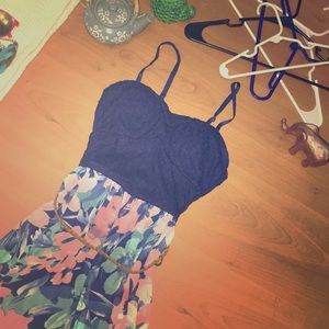 Floor length flower dress